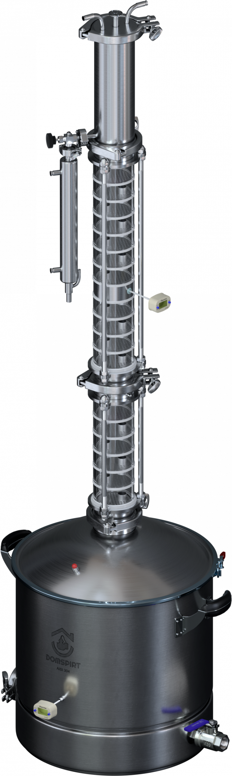 Самогонный аппарат Domspirt 2 (Домспирт 2) 37л, 18 тарелок нержавеющая  сталь купить в Кирове в интернет-магазине Дом самогона