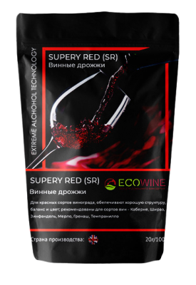 Дрожжи винные EcoWine SUPERY RED, 20 гр
