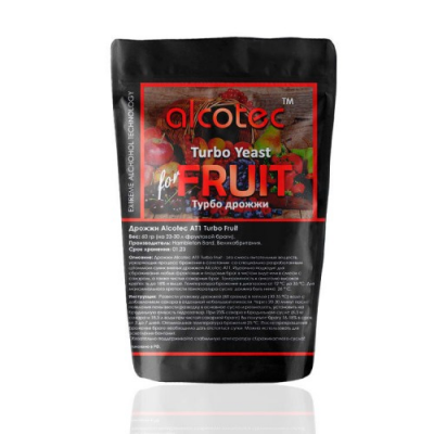 Дрожжи спиртовые Alcotec AT1 Turbo Fruit, 60 гр