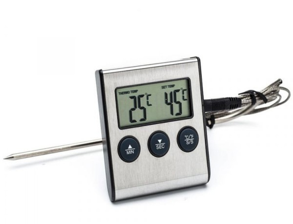 Термометр электронный с таймером и выносным щупом