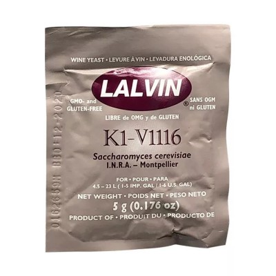 Дрожжи винные Lalvin K1-V1116, 5 г.